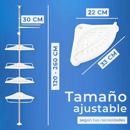 ORGANIZADOR DE DUCHA ESQUINERO DE 4 NIVELES